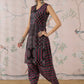 InWeave Black Pink Kurta Dhoti Set - Swadesiicart