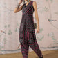 InWeave Black Pink Kurta Dhoti Set - Swadesiicart
