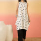 InWeave White Embroidery R Neck Black Set - Swadesiicart