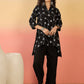 InWeave Black Embroidery Mandarin Black Set - Swadesiicart