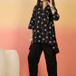 InWeave Black Embroidery Mandarin Black Set - Swadesiicart