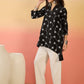 InWeave Black Embroidery Mandarin White Set - Swadesiicart