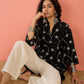 InWeave Black Embroidery Mandarin White Set - Swadesiicart
