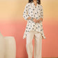 InWeave White Embroidery Mandarin White Set - Swadesiicart