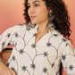 InWeave White Embroidery Mandarin White Set - Swadesiicart