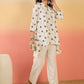 InWeave White Embroidery Mandarin White Set - Swadesiicart