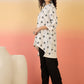 InWeave White Embroidery Mandarin Black Set - Swadesiicart