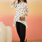 InWeave White Embroidery Mandarin Black Set - Swadesiicart