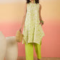 InWeave Green White Rubber R Neck Kurta Set - Swadesiicart