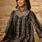 InWeave Black Golden Beige V-Flared Kurta Set - Swadesiicart