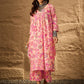 InWeave Light Peach Big V-Flared Kurta Set - Swadesiicart