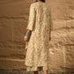 InWeave Off White Swirl V-Flared Kurta Set - Swadesiicart