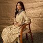 InWeave Off White Swirl V-Flared Kurta Set - Swadesiicart