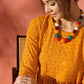 InWeave Mustard Chikankari Anarkali Kurta Sharara Set - Swadesiicart