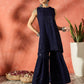 InWeave Blue Chikankari Short Kurta Set - Swadesiicart
