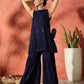 InWeave Blue Chikankari Short Kurta Set - Swadesiicart