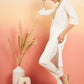 InWeave Women's Cream Sequance Patch Work Kurta Set - Swadesiicart