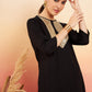 InWeave Women's Black Sequance Patch Work Kurta Set - Swadesiicart
