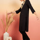 InWeave Women's Black Sequance Patch Work Kurta Set - Swadesiicart