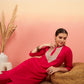 InWeave Women's Fuschia Sequance Patch Work Kurta Set - Swadesiicart