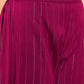 InWeave Women's Wine Lurex Neck Patti Halter Kurta Pant Set - Swadesiicart
