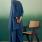 InWeave Midnight Blue Kurta Palazzo Set - Swadesiicart