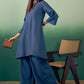 InWeave Midnight Blue Kurta Palazzo Set - Swadesiicart