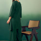 InWeave Dark Green Kurta Palazzo Set - Swadesiicart