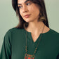 InWeave Dark Green Kurta Palazzo Set - Swadesiicart