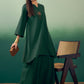 InWeave Dark Green Kurta Palazzo Set - Swadesiicart