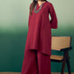 InWeave Burgundy Kurta Palazzo Set - Swadesiicart