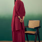 InWeave Burgundy Kurta Palazzo Set - Swadesiicart