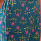 InWeave Teal Kantha Mandarin Kurta Set - Swadesiicart