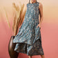 InWeave Slate Grey Paisley Round Neck Kurta Short Palazzo Set - Swadesiicart
