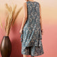 InWeave Slate Grey Paisley Round Neck Kurta Short Palazzo Set - Swadesiicart