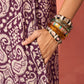 InWeave Dusty Mauve Paisley Round Neck Kurta Short Palazzo Set - Swadesiicart