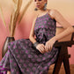 InWeave Iron Grey Floral Boota Print Strappy Printed Palazzo Set - Swadesiicart