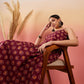 InWeave Burgundy Floral Boota Print Strappy Printed Palazzo Set - Swadesiicart