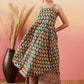 InWeave Dark Green Paisley Print Strappy Printed Palazzo Set - Swadesiicart