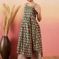 InWeave Dark Green Paisley Print Strappy Printed Palazzo Set - Swadesiicart