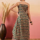InWeave Dark Green Paisley Print Strappy Printed Palazzo Set