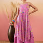 InWeave Dull Pink Floral Print Strappy Printed Palazzo Set - Swadesiicart