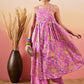 InWeave Dull Pink Floral Print Strappy Printed Palazzo Set - Swadesiicart
