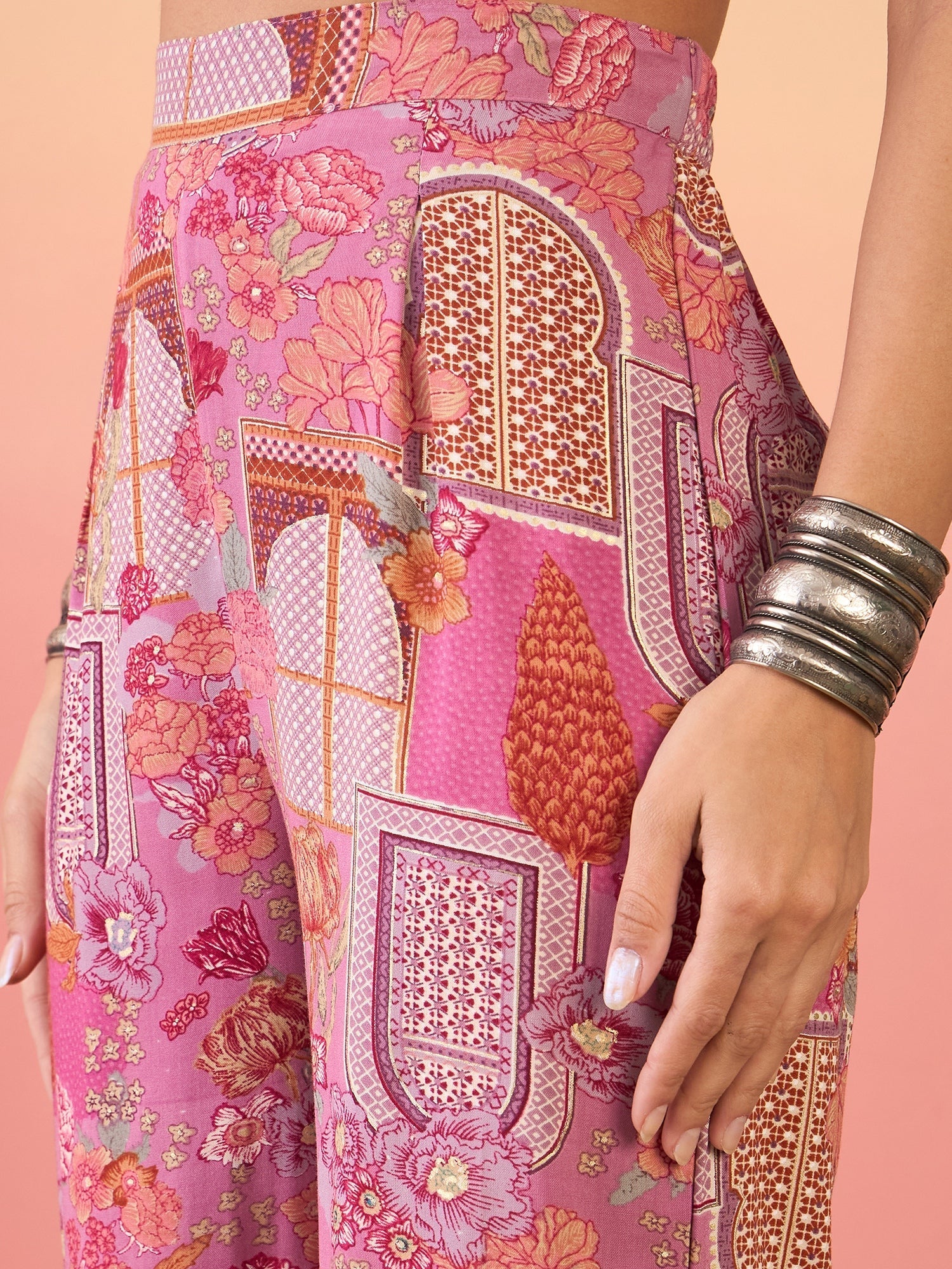 InWeave Dusty Pink Co-Ord Set - Swadesiicart