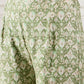 InWeave Apple Green Ikkat Print Foil Round Neck Kurta Pant Set - Swadesiicart