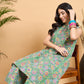 InWeave Mint Green Kantha Floral Jaal Short Palazzo Set - Swadesiicart
