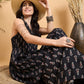 InWeave Black Booti Rapid Print Backless Kurta Sharara Set - Swadesiicart