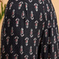 InWeave Black Booti Rapid Print Backless Kurta Sharara Set - Swadesiicart