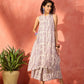 InWeave Mauve Ethnic Window Floral Short Palazzo Kurta Set - Swadesiicart