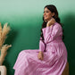 InWeave Lavender Lurex Sweetheart Neck Short Kurta Pant Set - Swadesiicart